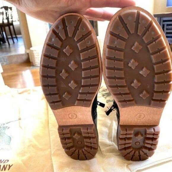 Timberland Leather Perfect Pairs Riley Flair Knee High Boots sz 8 Black Lug Sole - Picture 5 of 16